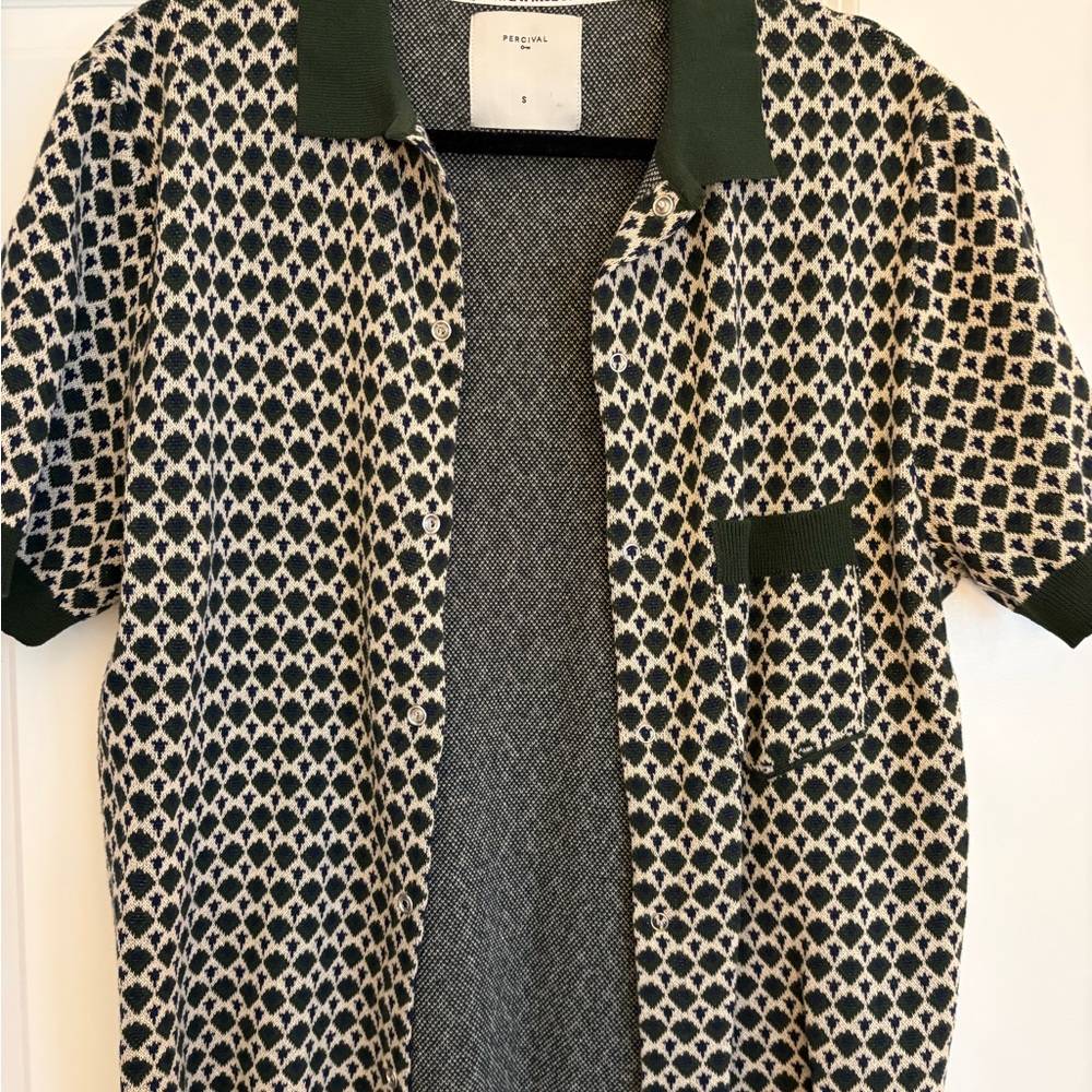 Percival Button Up Sweater Polo - Men’s Small